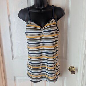 No Boundaries blue yellow white & green tank top -XL